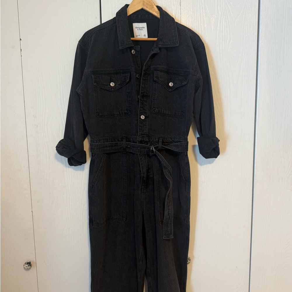 Abercrombie & Fitch Charcoal Denim Jacket